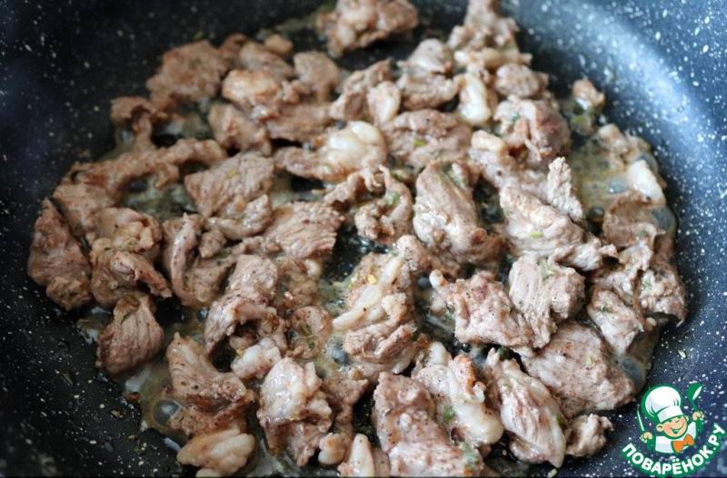 Шаурма с бараниной и обжаренными овощами