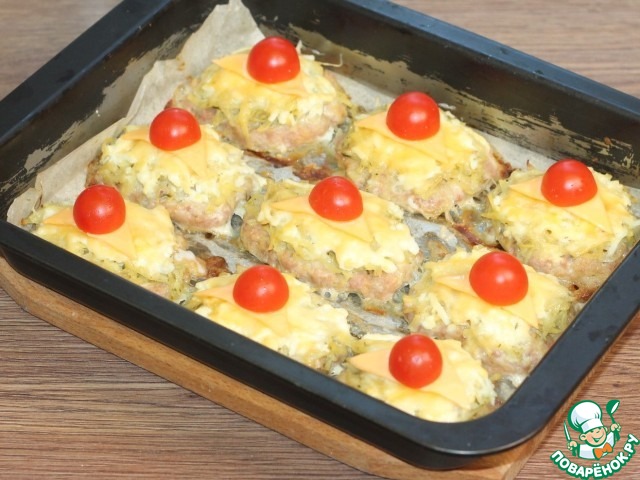 Котлеты из фарша индейки под шубкой
