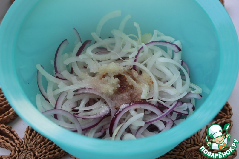 Огуречная закуска с индейкой гриль