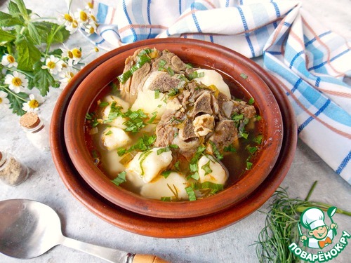 Суп из баранины с галушками