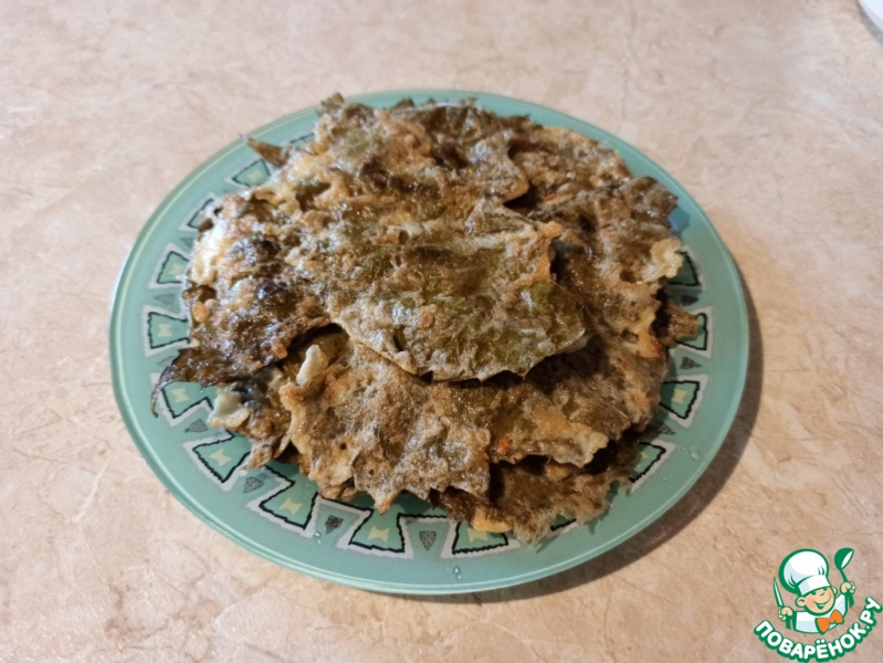 Виноградные листья, фаршированные ветчиной и сыром