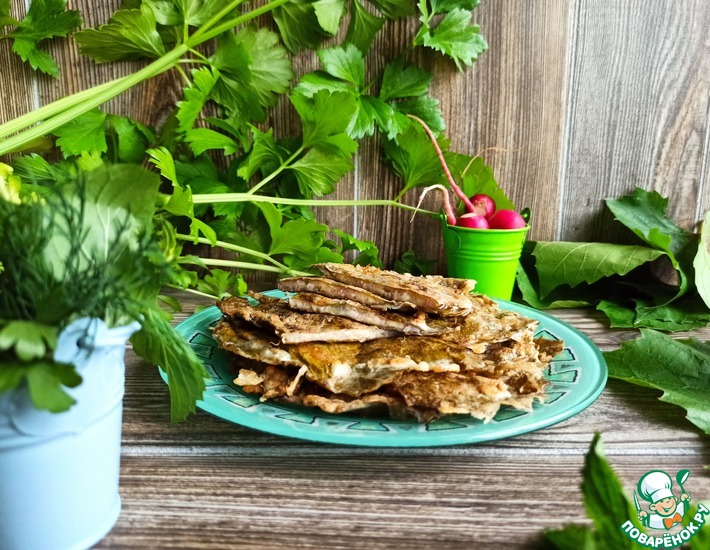 Виноградные листья, фаршированные ветчиной и сыром