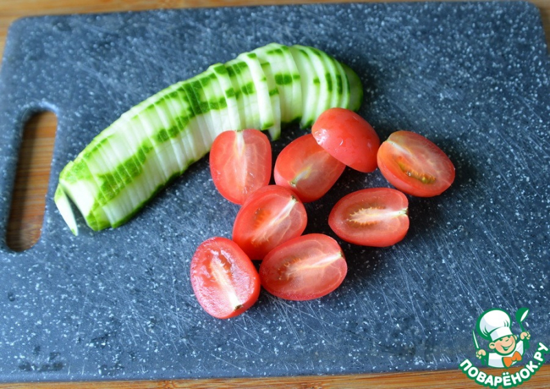 Закуска "Хе из индейки с овощами"
