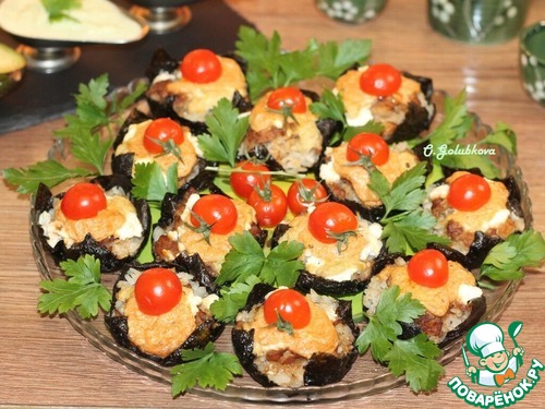 А-ля роллы с рыбой, сыром и авокадо