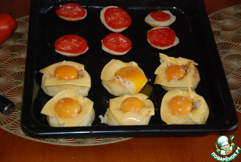 Фаршированные сырные булочки