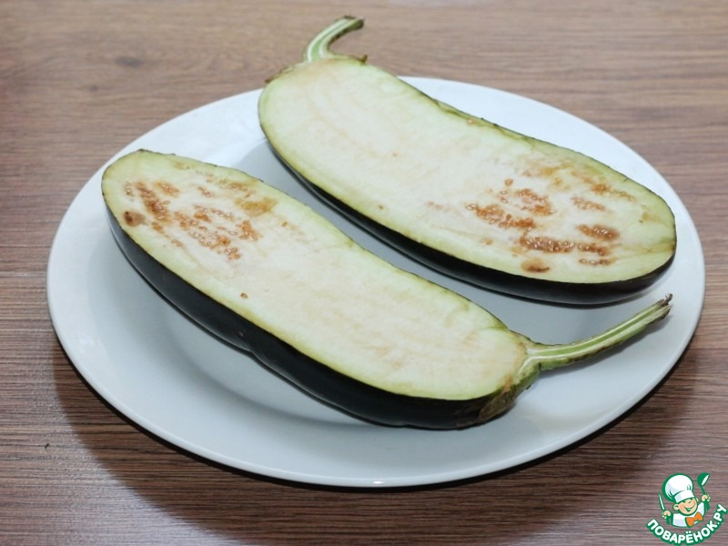 Лодочки из баклажана с творожным сыром