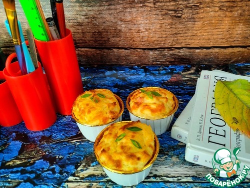 Картофельные кексы с колбасой