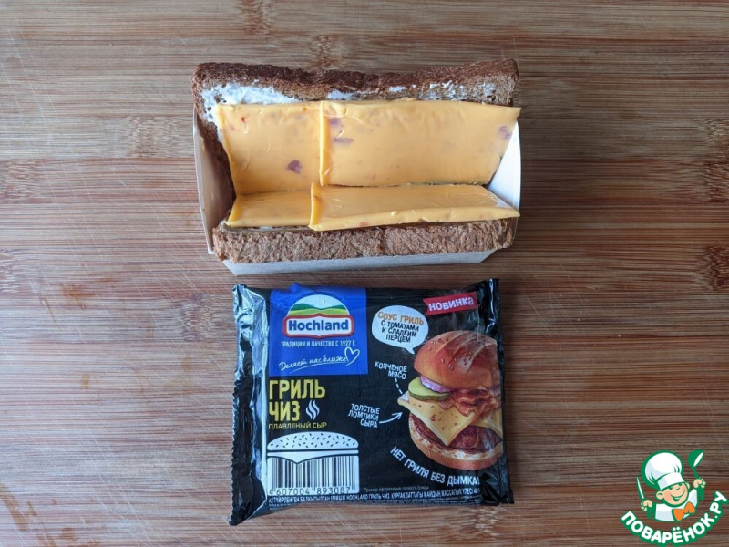 Корейский сэндвич с яичницей-болтуньей
