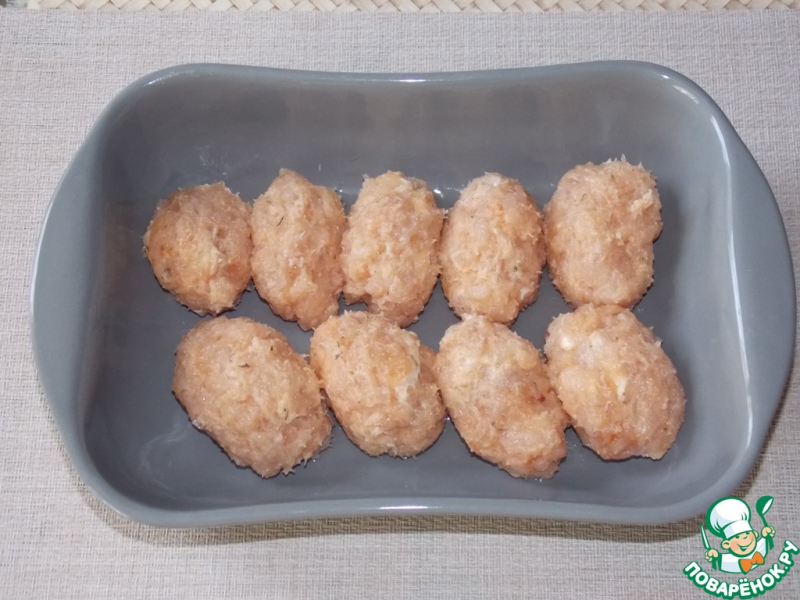 Котлеты с творожным сыром в духовке