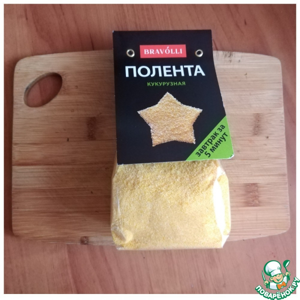 Суп с шампиньонами и кукурузной полентой