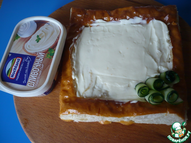 Закусочные слойки с плавленым сыром