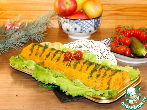 Картофельный рулет с консервированным тунцом