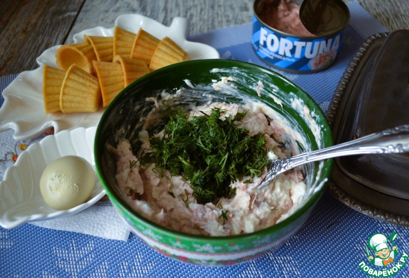 Паштет с тунцом и творожным сыром