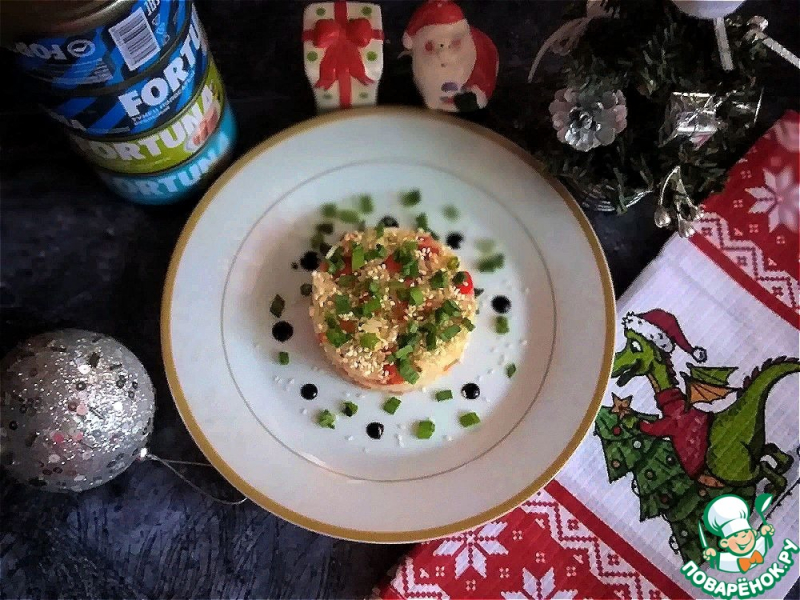 Рис с тунцом и овощами