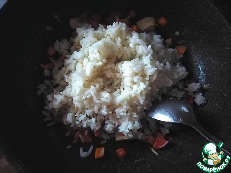Рис с тунцом и овощами