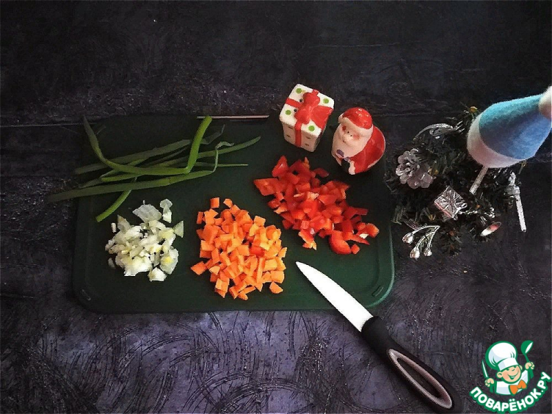 Рис с тунцом и овощами