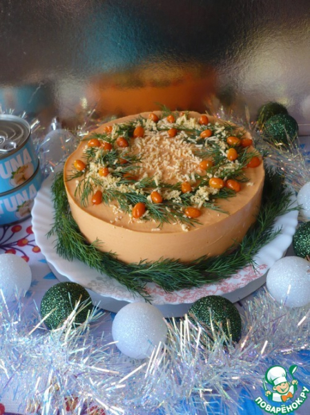 Салат "Мимоза"-с морковным муссом