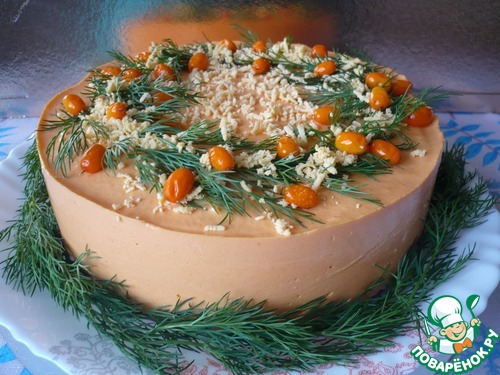 Салат "Мимоза"-с морковным муссом