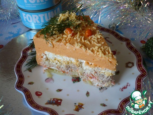 Салат "Мимоза"-с морковным муссом