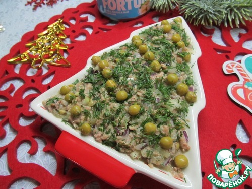 Салат с тунцом и шпротами