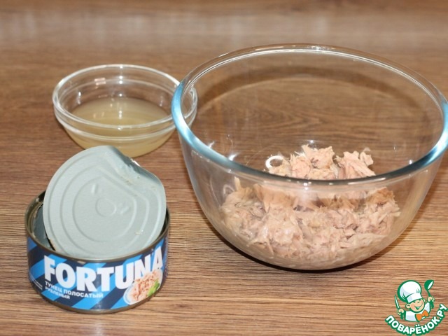Закуска Ракушки с салатом из тунца