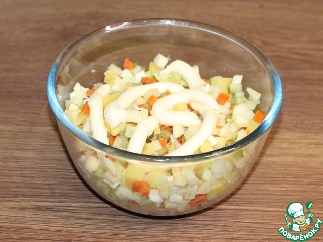 Закуска Ракушки с салатом из тунца