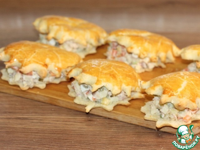 Закуска Ракушки с салатом из тунца