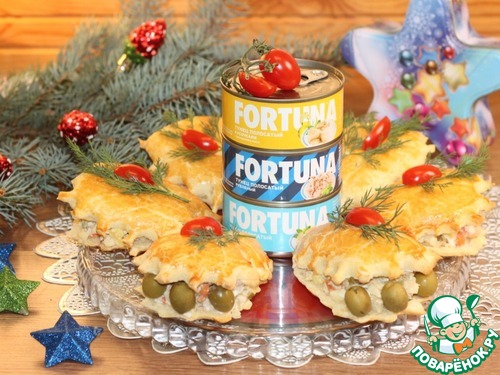 Закуска Ракушки с салатом из тунца