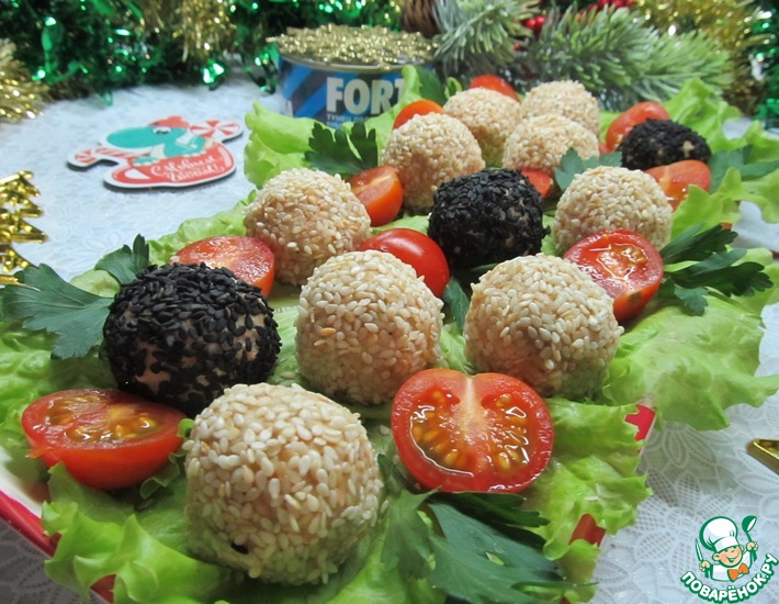 Закусочные шарики с тунцом