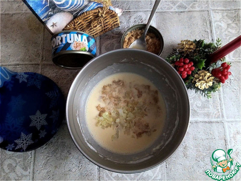 Блины с припёком из тунца
