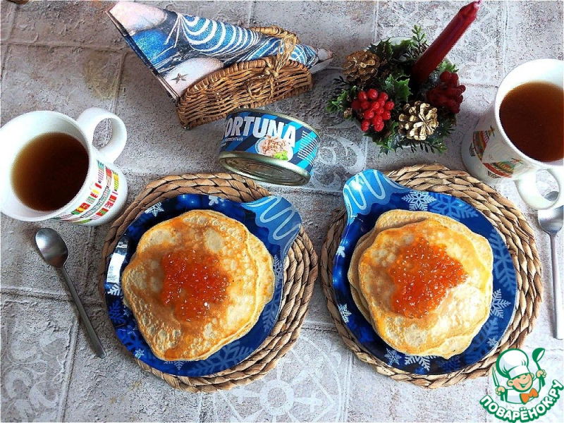 Блины с припёком из тунца