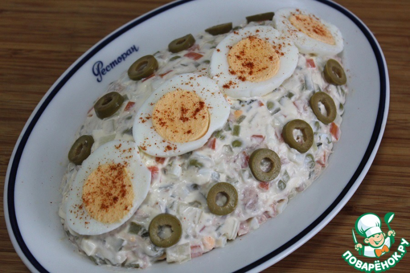 Итальянская закуска "Русский салат с тунцом"