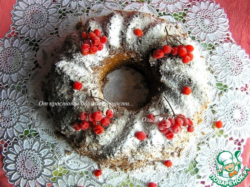 Миндальный кекс с брусникой