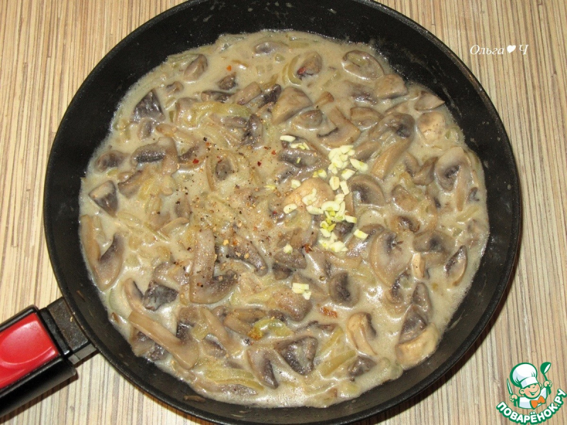 Постный жюльен с тунцом