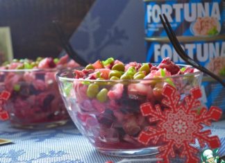 Винегрет с острой капустой и тунцом