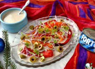 Запеченные перцы с соусом тоннато