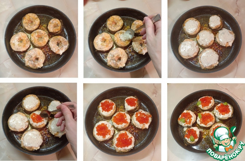 Форель с красной икрой под сливочным соусом
