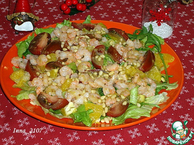 Салат с креветками